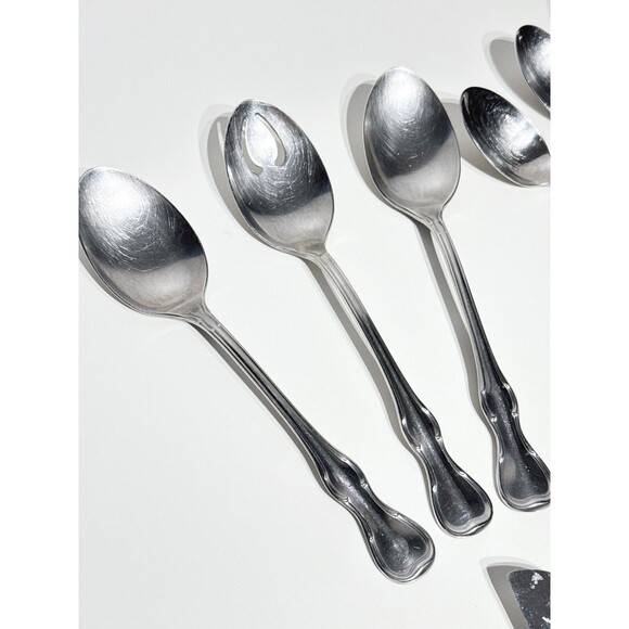 VTG 60s Reed & Barton Flatware 49 Set MODERN PROVINCIAL Mirrorstele Stainless - Picture 9 of 16